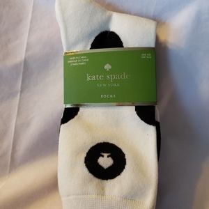 Kate Spade Socks Pink/White/Blk Spade Socks NWT